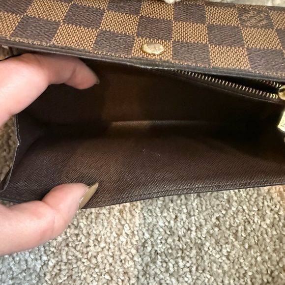Louis Vuitton Damier Ebene Wallet on Chain with Gold Chain Strap - Picture 9 of 15